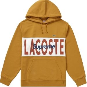 Supreme x Lacoste Logo Panel Hooded Sweatshirt Med